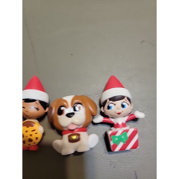 Elf on the Shelf Mini Figures Lot of 3 Christmas Toys Box Cookie and puppy dog - Picture 3 of 6
